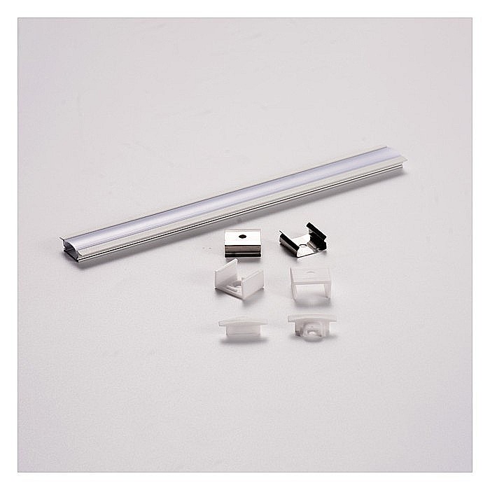 Profil aplicat din aluminiu anodizat pentru benzi LED, LMX-205, LED Market, Culoare gri, Lungime 3m [2]