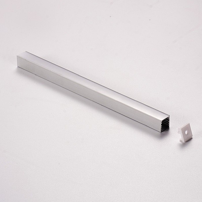 Profil din aluminiu anodizat pentru benzi LED, LMX-1414, LED Market, Culoare gri, Lungime 2m [2]