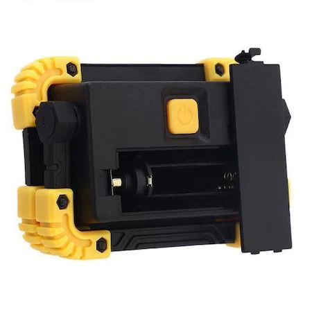 Proiector LED portabil cu acumulator sau baterie 3xAAA, 400 lm, 6500K, IP44, dreptunghi [2]
