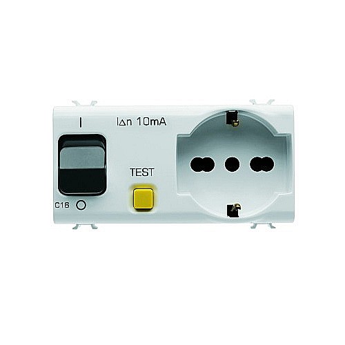 PRZ GW10322 Priza cu interblocare 1P+N 16A 4 module CH/Alb [1]