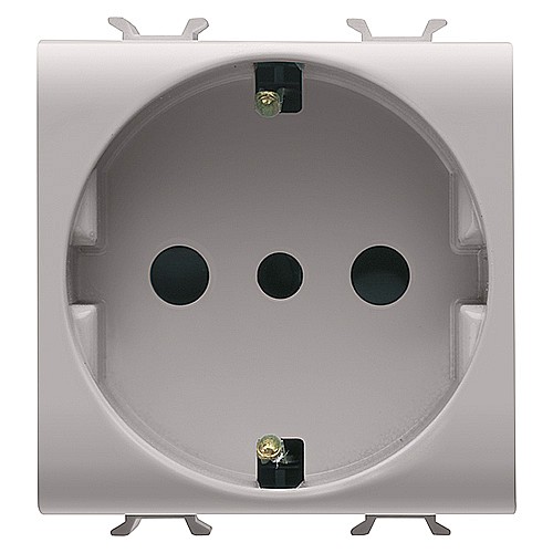 PRZ GW13205 Priza cu Protectie Copii 2P+E IT/DE 250V 16A 2 module CH/Bej Satin [1]