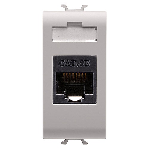 PRZ GW13421 Priza RJ45 UTP cat 5e 1 modul CH/Bej Satin [1]