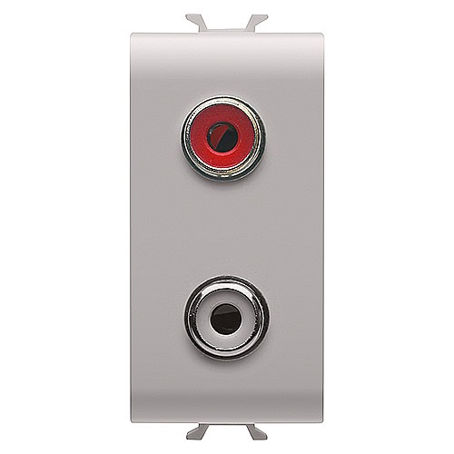 PRZ GW13453 Priza 2xRCA 1modul CH/Bej Satin [1]