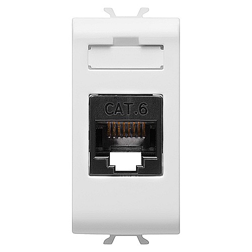 PRZ GW15423 Priza RJ45 UTP cat 6 1 modul CH/Alb Satin [1]
