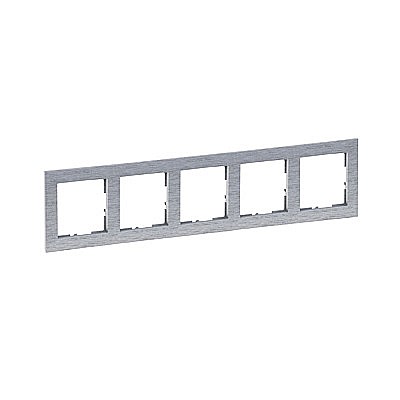 Rama 5 posturi, aluminiu periat Legrand New Suno [1]