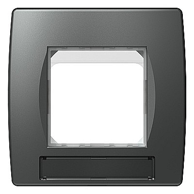 Rama decorativa Soft IP44 TEM antracit 2M (priza) [1]