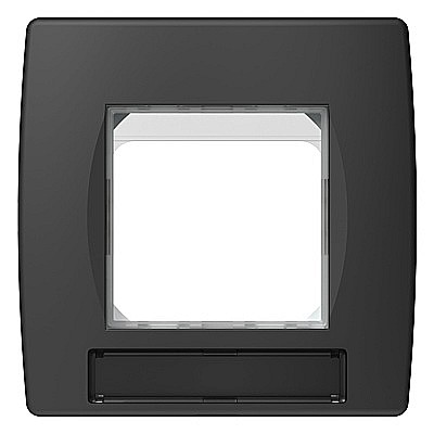 Rama decorativa Soft IP44 TEM negru 2M (priza) [1]