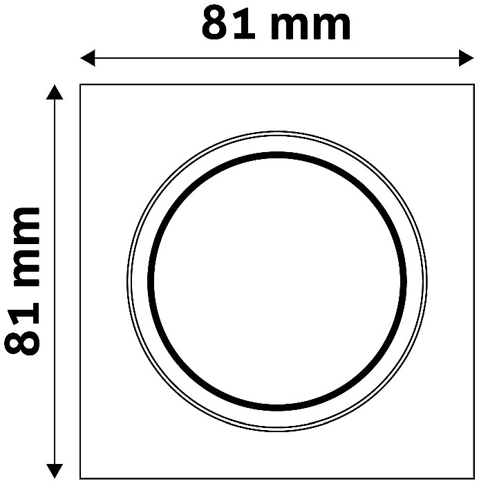Rama GU10 Patrata Swivel Alb [2]