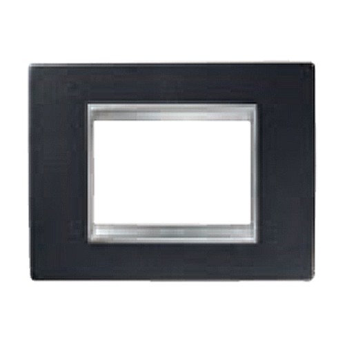 Rama Lux 3 module CH/Negru (piele) [1]