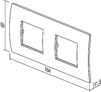 Rama Pure 2x2M TEM IP20 Albastru [3]