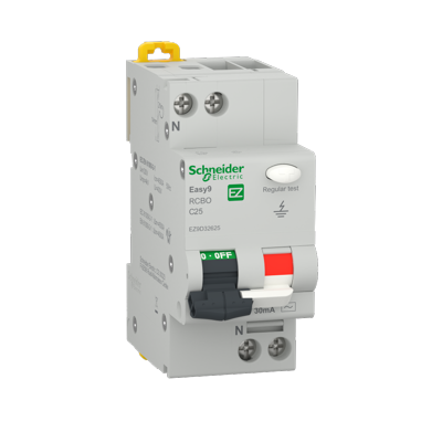 Siguranta diferentiala Easy9 RCBO 1P+N 4500 AC 30mA C 25A EZ9D32625 [1]