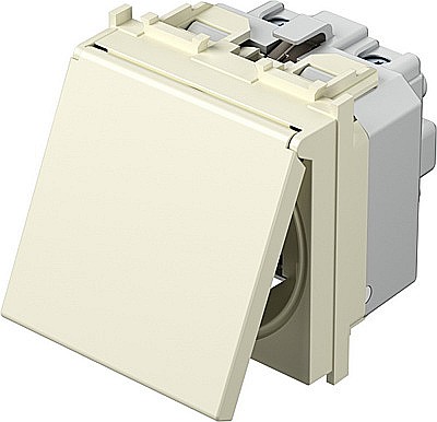 SOCKET SCHUKO+KS+COVER2P+E 16A TEM crem [1]