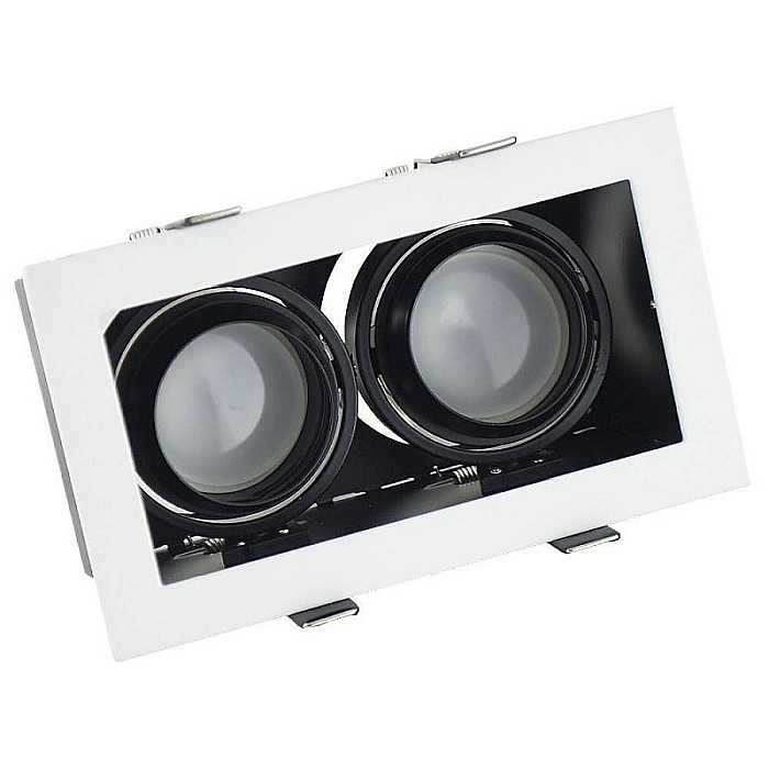 Spot incastrat orientabil, LED Market, SD72x2 pentru 2 becuri GU10 HUE [1]
