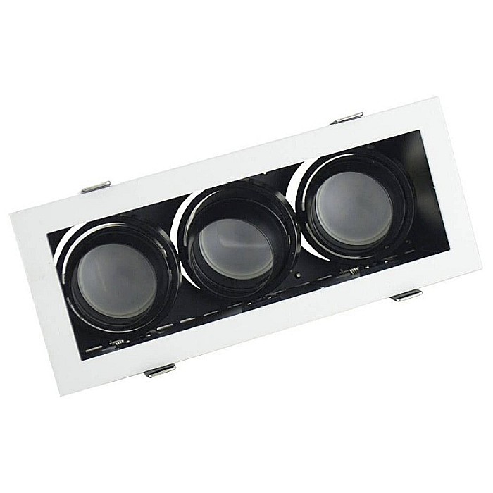 Spot incastrat orientabil, LED Market, SD72x3 pentru 3 becuri GU10 HUE [1]