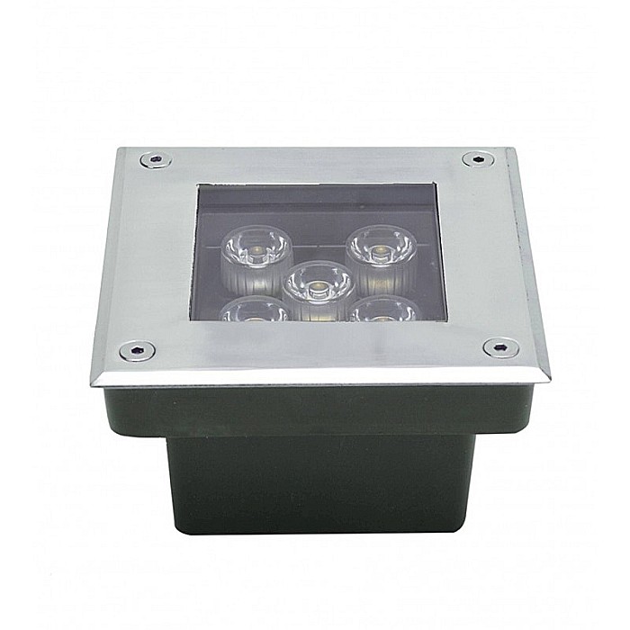 Spot IP67 LED 5W, 570lm - 50 000 ore, patrat incastrabil, pentru pavaj, LED Market [1]