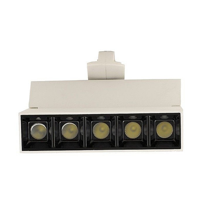 Spot LED 10W, 1140lm - 50 000 ore, directionabil pe sina monofazata, LED Market, LM35-5BK, Corp alb [2]