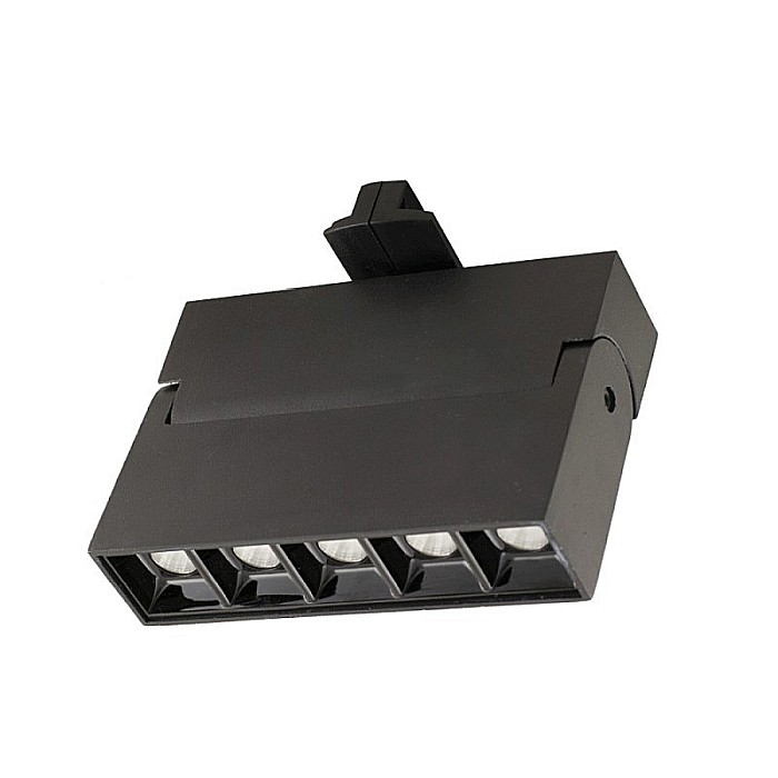 Spot LED 10W, 1140lm - 50 000 ore, directionabil pe sina monofazata, LED Market, LM35-5BK, Corp negru [2]