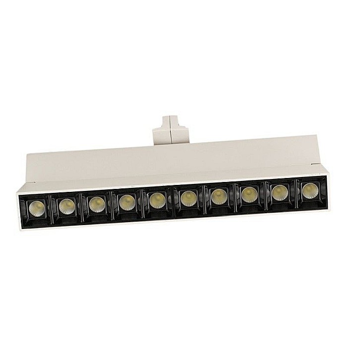 Spot LED 20W, 2280lm - 50 000 ore, directionabil pe sina monofazata, iluminare comerciala, LED Market, LM35-10WH, Corp alb [2]