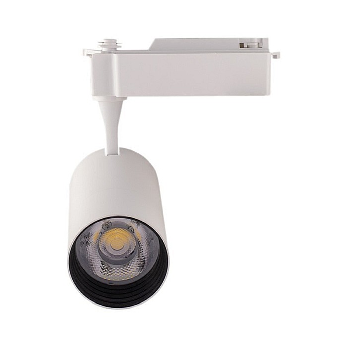 Spot LED 30W, 3420lm - 50 000 ore, directionabil pe sina monofazata, iluminat comercial, LED Market, HS-009-2WH, Corp alb [2]