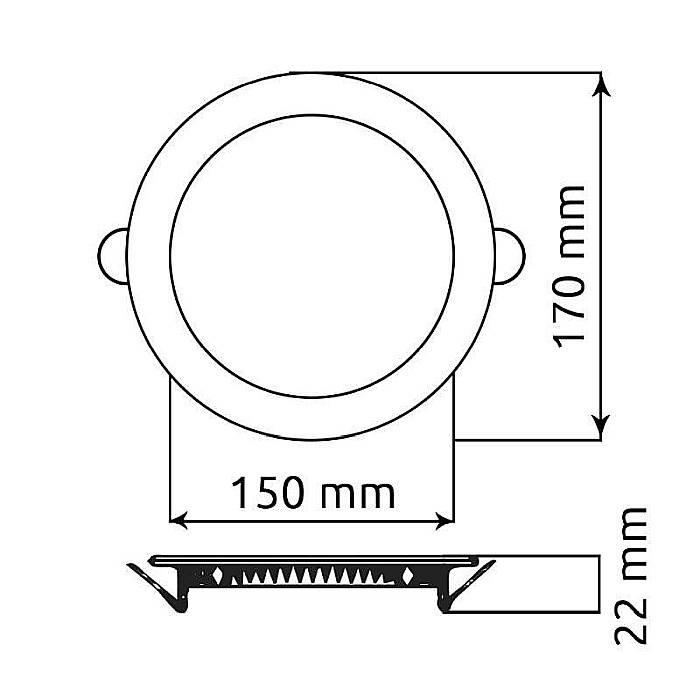 Spot ultraslim LED 12W, 1260lm - 50 000 ore, rotund, incastrabil, LED Market, LM-P0112-RR [2]