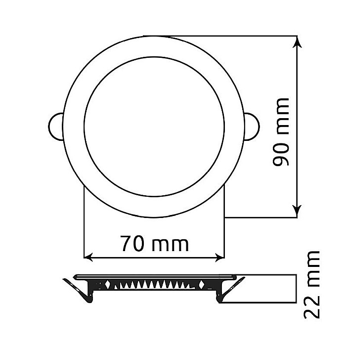 Spot ultraslim LED 3W, 315lm - 50 000 ore, rotund, incastrabil, LED Market, LM-P0103-RR [2]