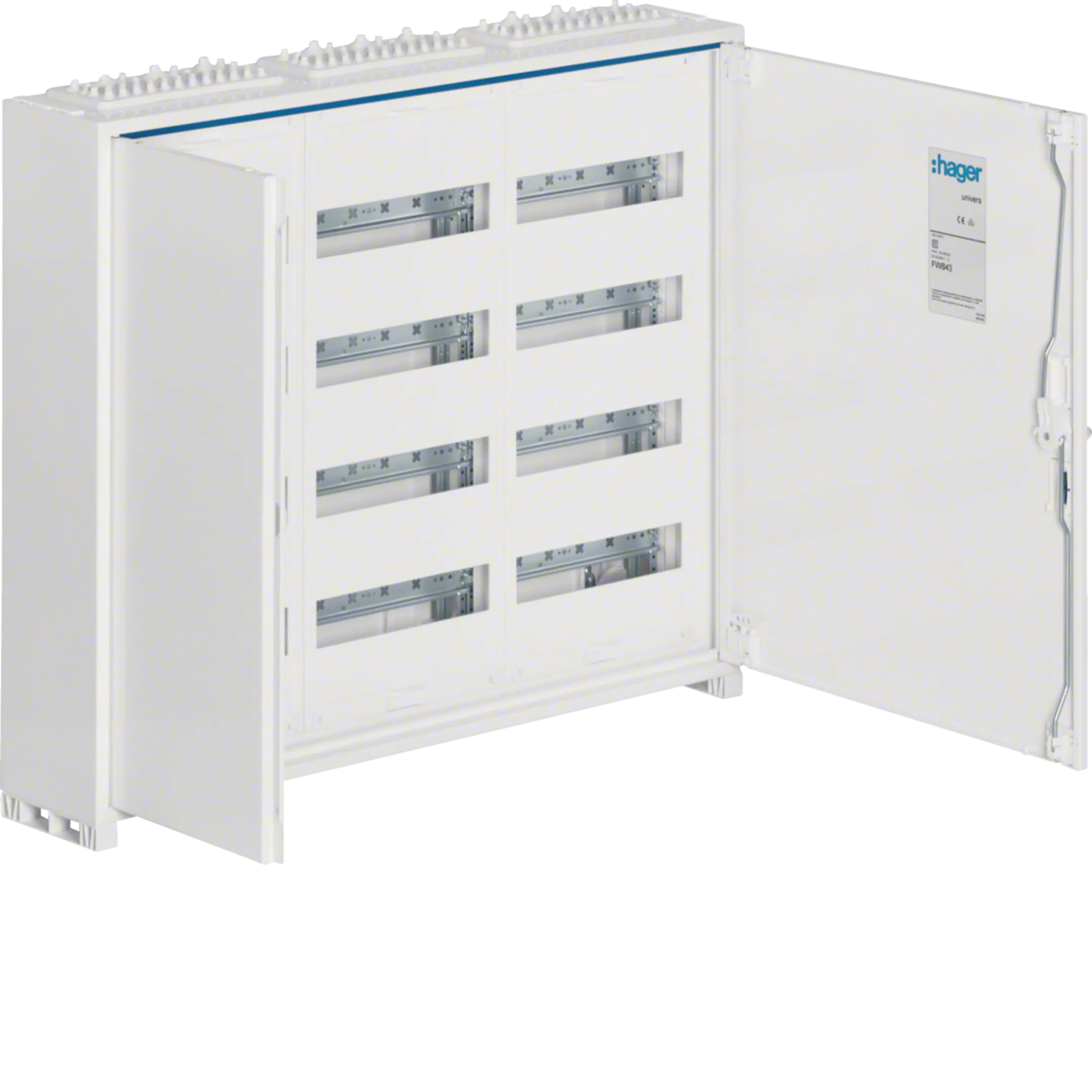 Tablou electric metalic, 144 module, 4X36, aplicat, Hager, Univers, IP44, FWB43S [1]