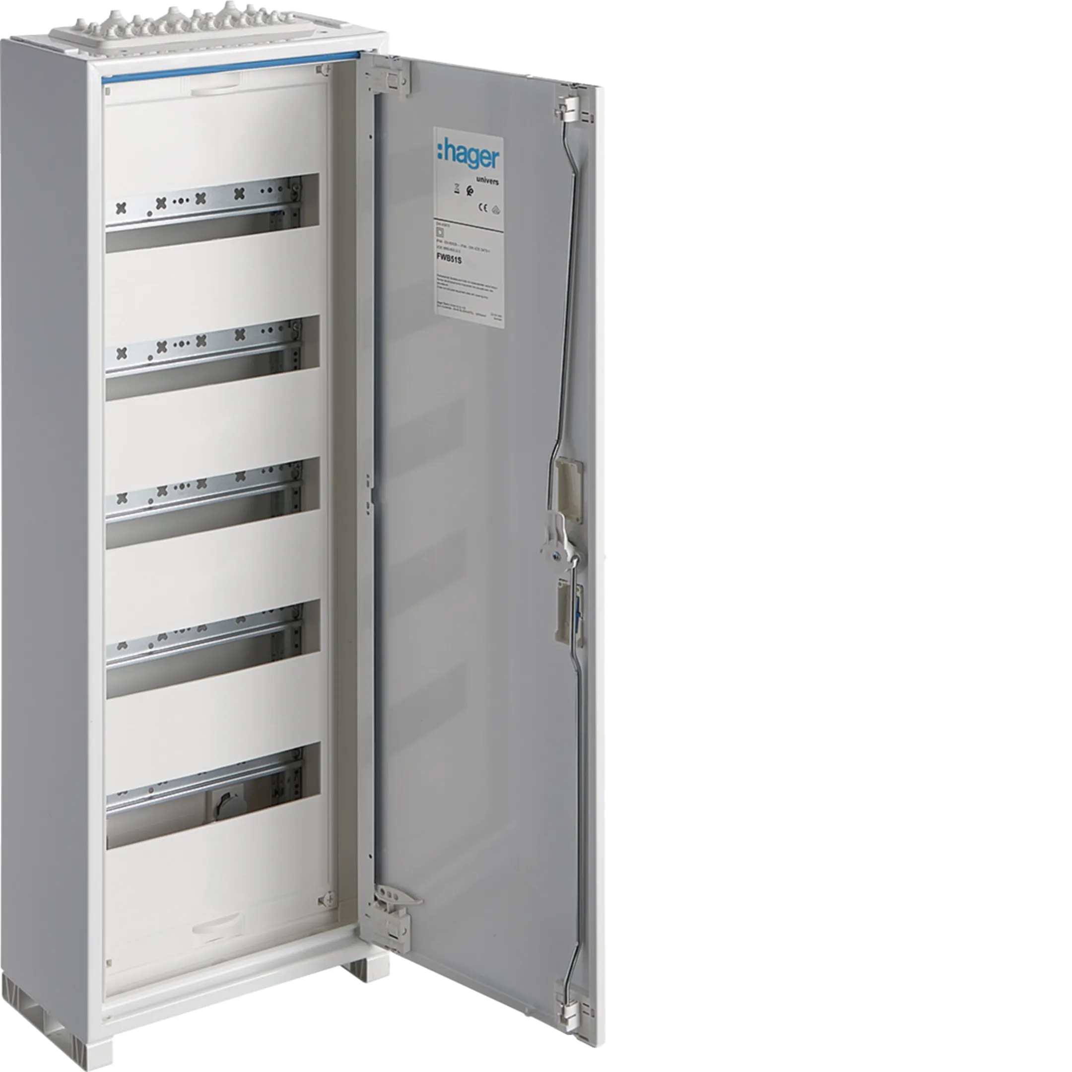 Tablou electric metalic, 60 module, 5X12, aplicat, Hager, Univers, IP44, FWB51S [1]