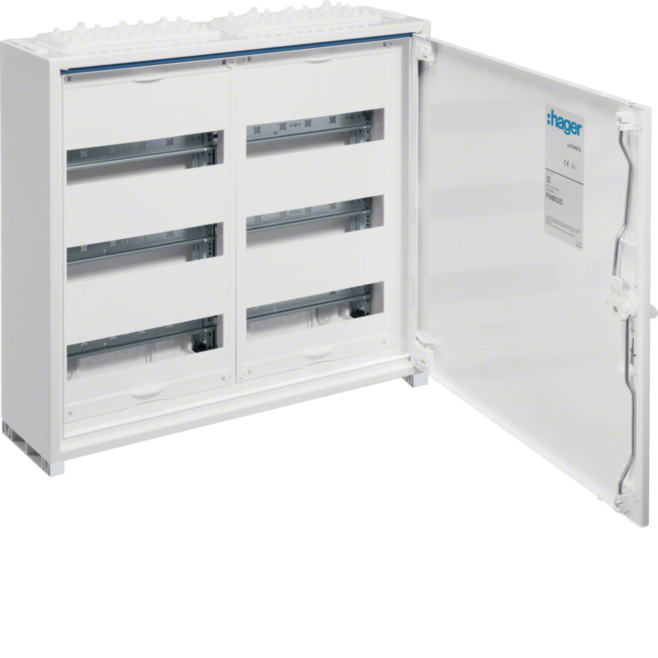 Tablou electric metalic, 72 module, 3X24, aplicat, Hager, Univers, IP44, FWB32S [1]