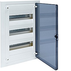 Tablou încastrat golf, 3R/36M, ușă transparentă - HAGER [1]