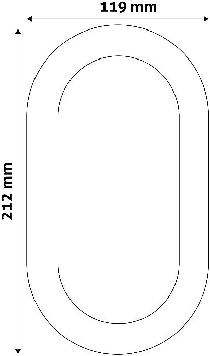 (Titania-O) Aplica perete Oval IP54 14W NW Alb [4]