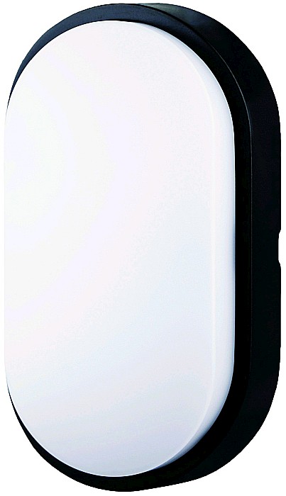 (Titania-O) Aplica perete Oval IP54 14W NW Negru [1]