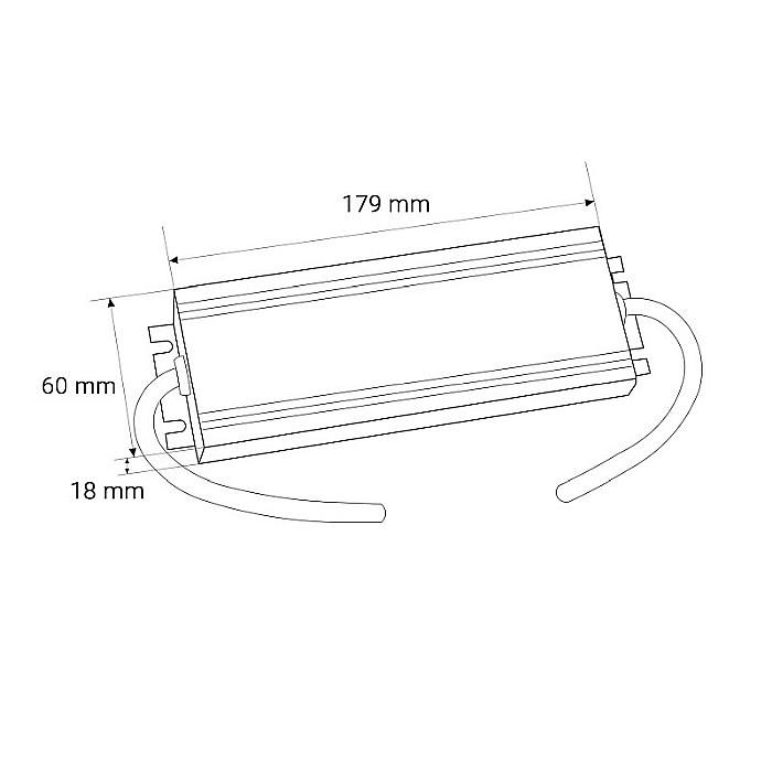 Transformator banda LED 60W, IP67 Slim, 230V - 12VDC, LED Market, CLPS60-W1V12 [2]