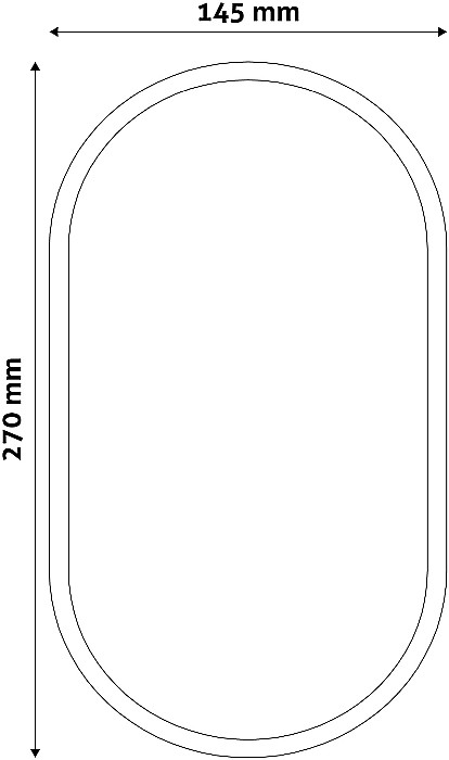 (Triton-O) Aplica perete Oval IP65 20W NW Alb [2]