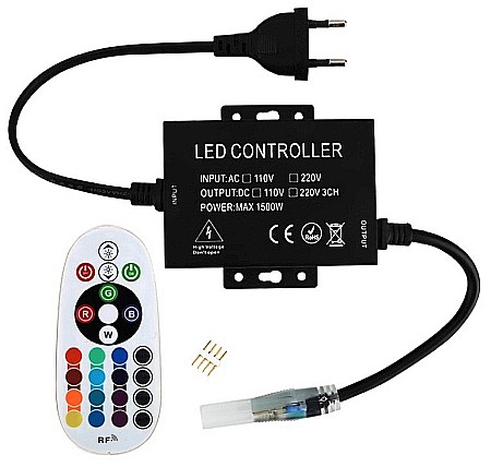 Iluminat banda LED - 220V RF Telecomanda si Controller