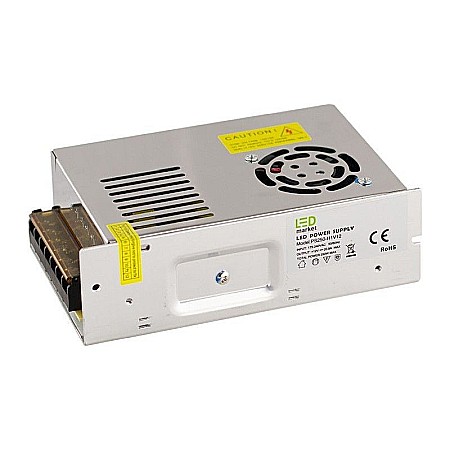 Uncategorized - Alimentator banda LED 250W/20.8A, 230V - 24VDC, LED Market, PS250-H1V24 IP20