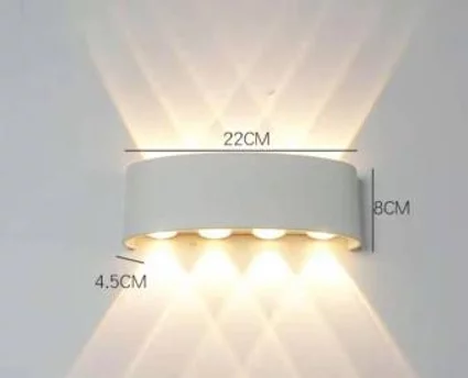 Aplice interioare - Aplica LED de fatada alb 8W