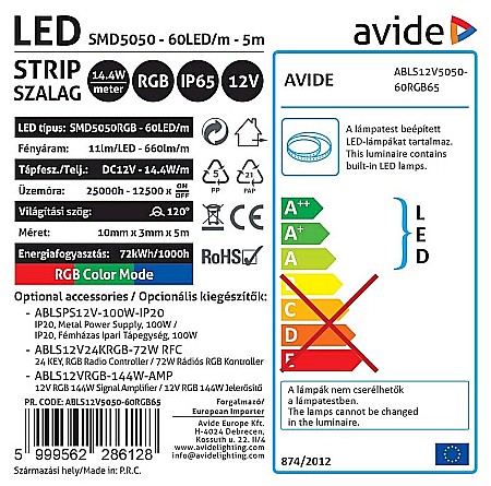Banda LED 12V 14.4W RGB [1]