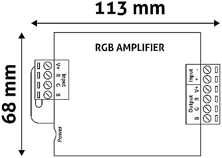 Iluminat banda LED - Banda LED 12V 144W RGB Amplifier