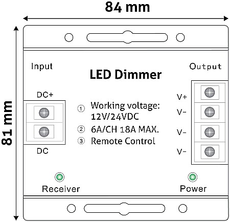 Iluminat banda LED - Banda LED 12V 216W - Dimmer Remote and Controller