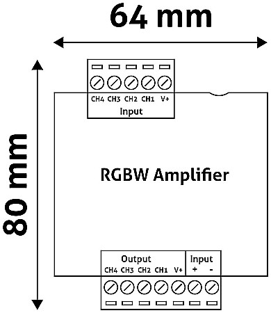 Iluminat banda LED - Banda LED 12V 288W RGB+W Amplifier