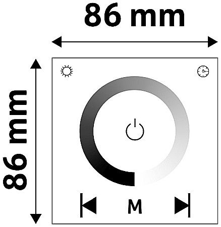 Iluminat banda LED - Banda LED 12V 96W - Dimmer incastrat Remote and Controller