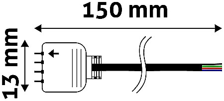 Iluminat banda LED - Banda LED 12V RGB - Cablu conector Alb TATA