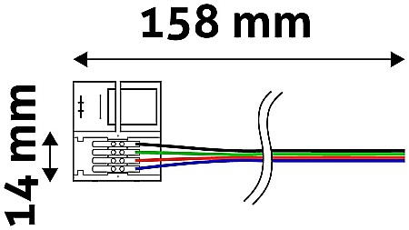 Iluminat banda LED - Banda LED 12V RGB - Cablu conector cu cleme