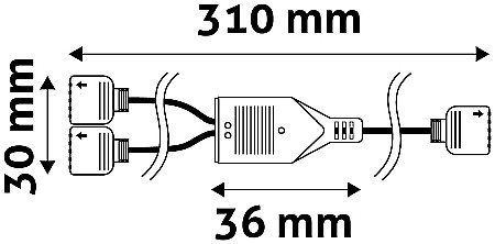 Iluminat banda LED - Banda LED 12V RGB+W 2Way Split - Conector