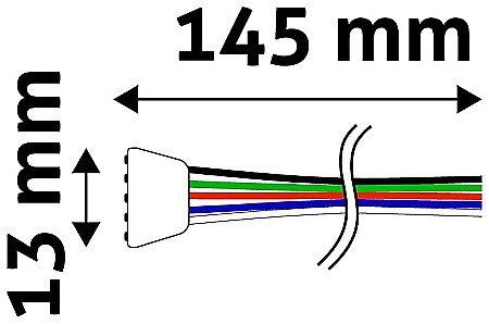 Iluminat banda LED - Banda LED 12V RGB+W - Conector MAMA Cablu
