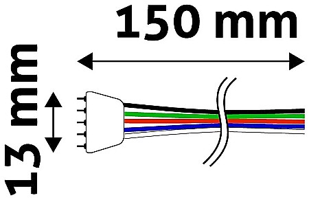 Iluminat banda LED - Banda LED 12V RGB+W - Conector TATA Cablu