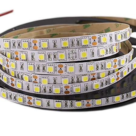 Banda LED 12VDC 14.4W/ML - 50 000 ore, Rola 5m, 60xSMD5050/ML, IP20, LED Market, 6000K lumina rece [1]