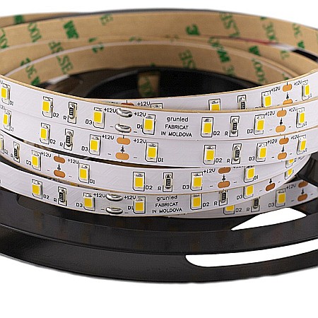 Banda LED 12VDC 24W - 50 000 ore, Rola: 5m SMD2835 60led/m, IP20, LED Market, 3000K lumina calda [1]