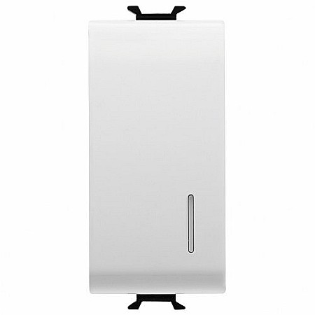 Gewiss Chorus - Buton cu revenire Iluminabil 1P ND 16A 1 modul CH/Alb