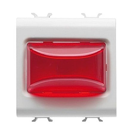 Gewiss Chorus - Buton indicator LED Rosu 2 module CH/Alb